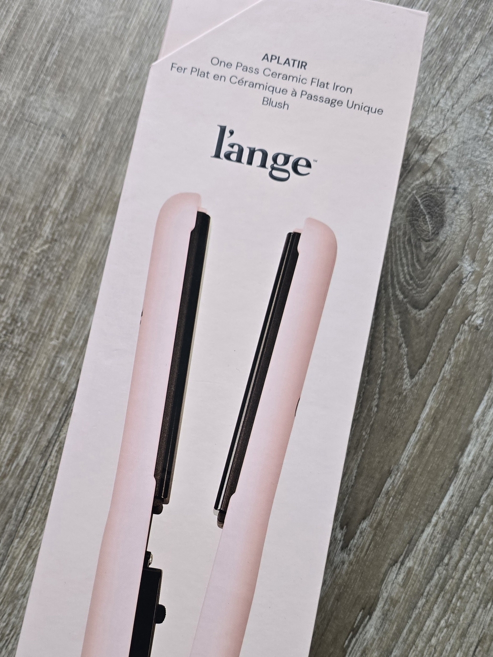L'ange Blush Ceramic Flat Iron - Pink and Black Styling Tool